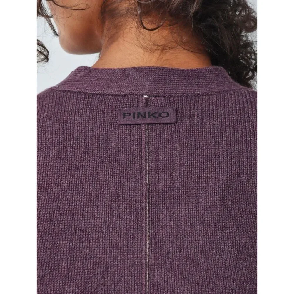 Pinko Women V-Neck Wool And Cashmere Blend Cardigan Pinko With Button Closure